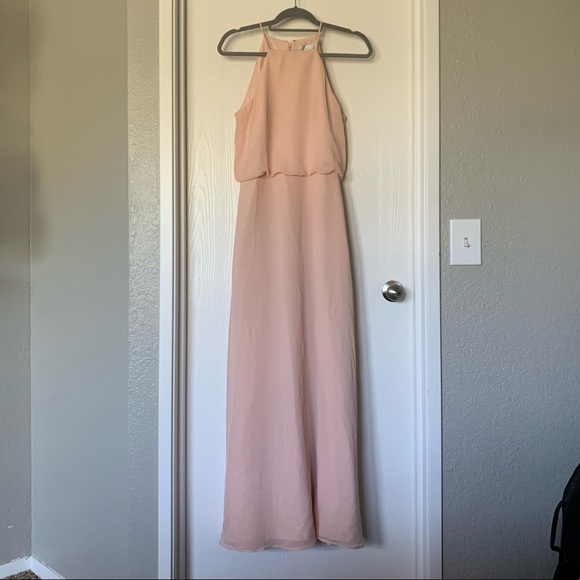 Bill Levkoff High Neck Pink Dress Sz 6 - Picture 1 of 7